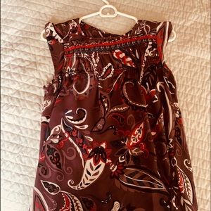 Purple Floral Dressy Blouse